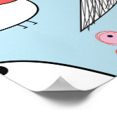 Graphic naadloos patroon van grappige afbeeldingen poster (Hoek)