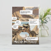 Graphic Novel Prehistorisch Avontuur Verjaardag Kaart (Staand voorkant)