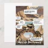 Graphic Novel Prehistorisch Avontuur Verjaardag Kaart (Voorkant / Achterkant)