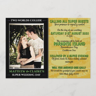 Graphic Novel Wedding Invitations Kaart