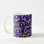Graphic Paarse Pansies Koffiemok (Links)