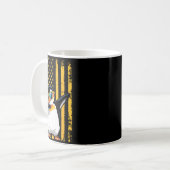 Graphic Penguin Retro American Flag Funny Penguin  Koffiemok (Voorkant links)