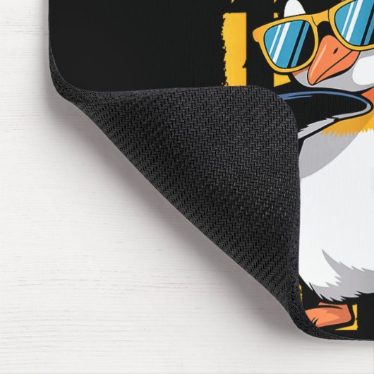 Graphic Penguin Retro American Flag Funny Penguin Muismat (Hoek)