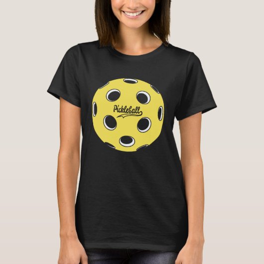 Graphic Pickleball Ball Yellow T-shirt (Voorkant)