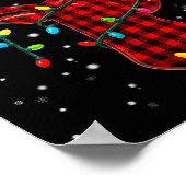 Graphic Plaid Rudolph Christmas Tree Light Xmas Me Poster (Hoek)
