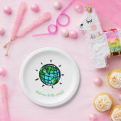 Graphic Planet Earth - Baby shower - Feest Papieren Bordje (Feest)