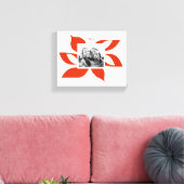 Graphic Poinsettia Vakantie Canvas Afdruk (Insitu (Woonkamer))