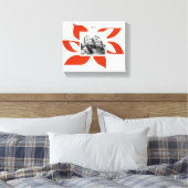 Graphic Poinsettia Vakantie Canvas Afdruk (Insitu (Slaapkamer))