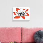 Graphic Poinsettia Vakantie Canvas Afdruk (Insitu (Woonkamer))