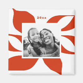 Graphic Poinsettia vakantiefoto Magneet