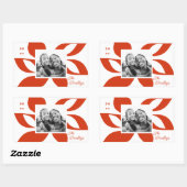 Graphic Poinsettia vakantiefoto Rechthoekige Sticker (Vel)