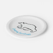 Graphic POLAR BEER - Seizoenen Groeten - Xmas Papieren Bordje (Gekanteld)