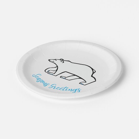 Graphic POLAR BEER - Seizoenen Groeten - Xmas Papieren Bordje (Gekanteld)