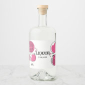 Graphic pomegranate Pink Magenta Graphic Modern. Likeurfles Etiket (Voorkant)