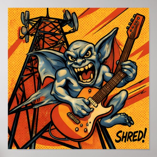 Graphic Pop Art Panel: SIGNAL SHRED! Comic Style Poster (Voorkant)