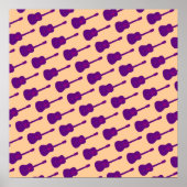 graphic purple guitars poster (Voorkant)