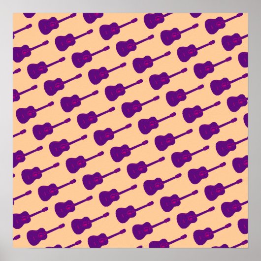 graphic purple guitars poster (Voorkant)