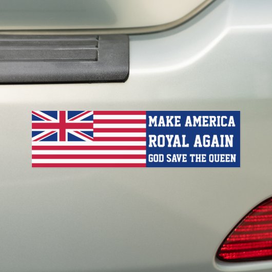Graphic Red Blue maakt Amerika weer koninklijk. Bumpersticker (Op auto)