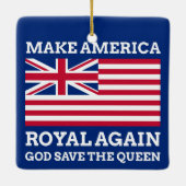 Graphic Red Blue maakt Amerika weer koninklijk. Keramisch Ornament (Achterkant)