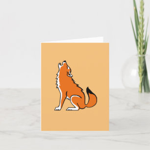 Graphic Red WOLF - Behoud - Oranje Note Kaart