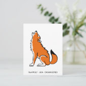 Graphic Red WOLF- Dierenvriend- Natuur - Wildlife Briefkaart (Staand voorkant)