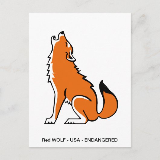 Graphic Red WOLF- Dierenvriend- Natuur - Wildlife Briefkaart (Voorkant)