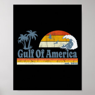Graphic Retro Golf van de VS Amerika Vergeet nooit Poster