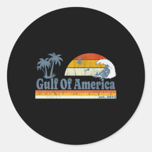 Graphic Retro Golf van de VS Amerika Vergeet nooit Ronde Sticker