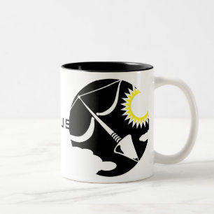 Graphic Sagittarius Bow en Arrow Tweekleurige Koffiemok