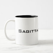 Graphic Sagittarius Bow en Arrow Tweekleurige Koffiemok (Links)