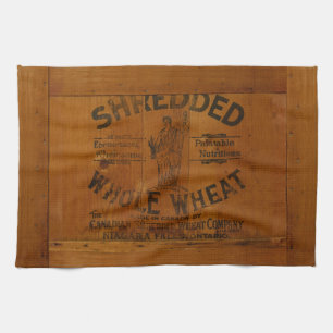  Graphic Shredded Tarwe Gestempelde Krat Theedoek