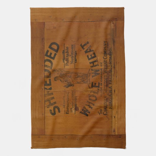  Graphic Shredded Tarwe Gestempelde Krat Theedoek (Verticaal)