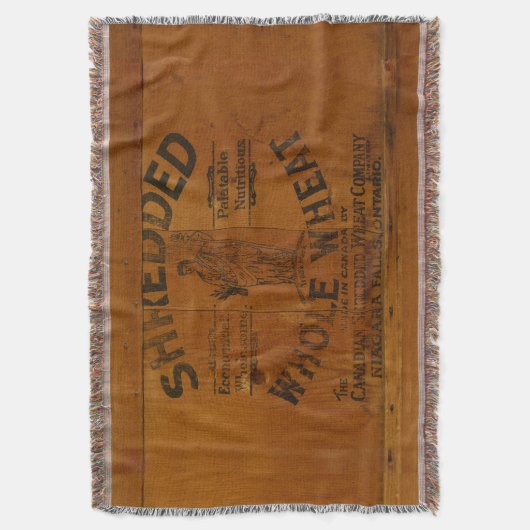 Graphic Shredded Wheat Pine Crate  look Deken (Voorkant Verticaal)