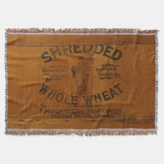 Graphic Shredded Wheat Pine Crate  look Deken (Voorkant)