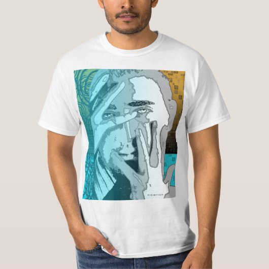 Graphic Silhouette Face, gemengd met T-Shirt (Voorkant)