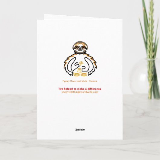 Graphic SLOTH -Wilde dieren - Natuur Kaart (Achterkant)