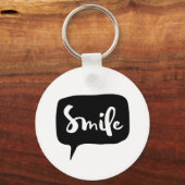 Graphic Smile Speech Bubble Afbeelding Inspiration Sleutelhanger (Voorkant)