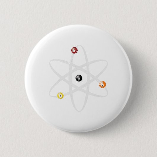 Graphic Snookers Biljart Professionele Mannen Vrou Ronde Button 5,7 Cm (Voorkant)