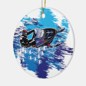 Graphic Snowmobiler Keramisch Ornament (Links)