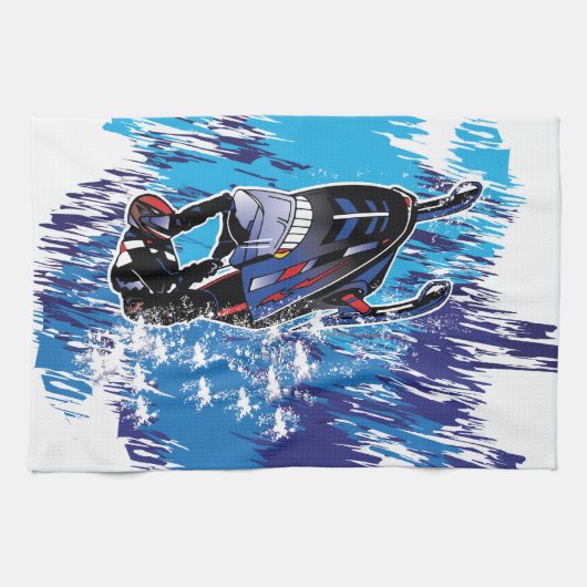 Graphic Snowmobiler Theedoek (Horizontaal)