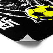 Graphic Soccer Cat - Motivational Wall Art Poster (Hoek)