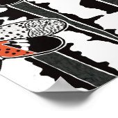 Graphic Spotted Lanternfly Hand Drawn Art Poster (Hoek)