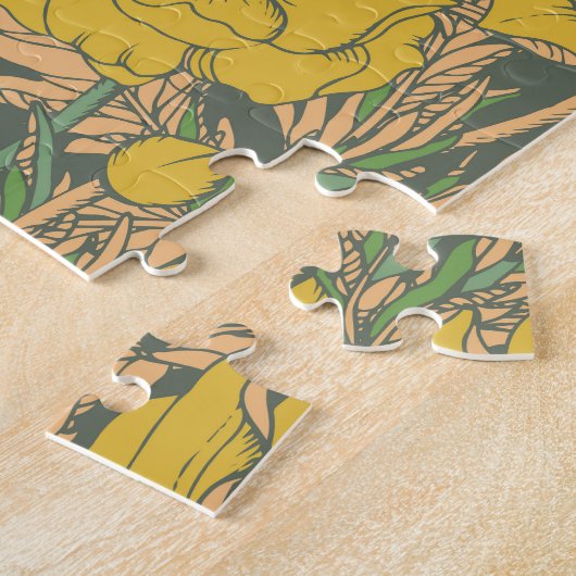 Graphic Spring Trollius Bloemen Legpuzzel (Zijkant)