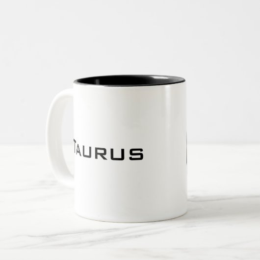 Graphic Taurus Bull met Sun Tweekleurige Koffiemok (Voorkant links)