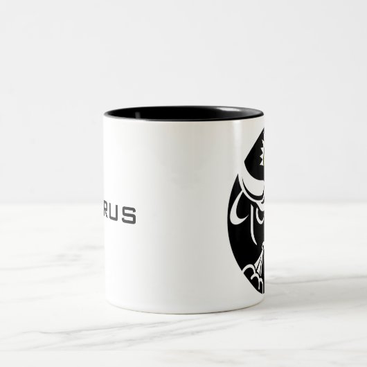 Graphic Taurus Bull met Sun Tweekleurige Koffiemok (Center)