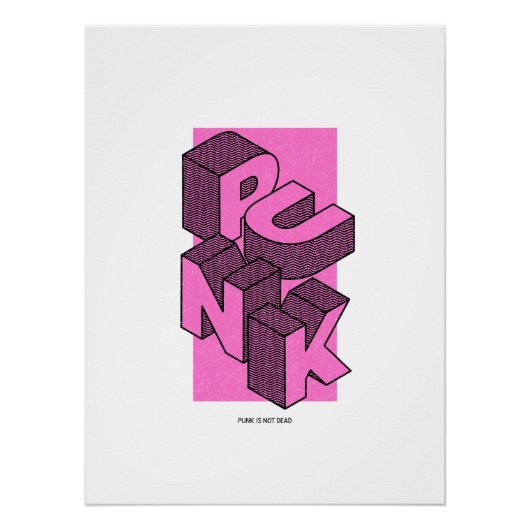 Graphic Tee Design | 3D Block Letters Typography Perfect Poster (Voorkant)