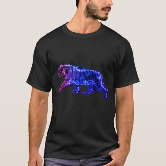Graphic Tiger Images on a Short Sleeve T-shirt (Voorkant)