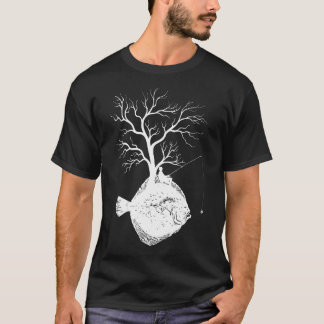 Graphic Tree Fishing Rod Fish Flounder 1 T-shirt