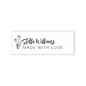 Graphic Tulip Script met liefde gemaakt Rubberstempel (Afrduk)