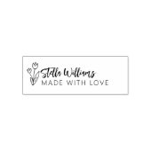 Graphic Tulip Script met liefde gemaakt Zelfinktende Stempel (Design)